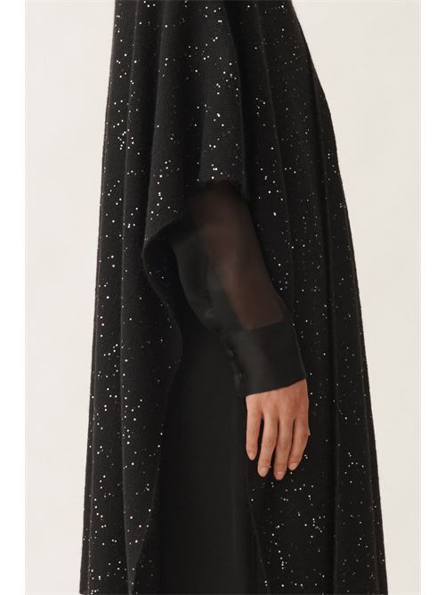 CAPE WITH MINI PAILLETTES FABIANA FILIPPI | SAD265A811825 NERO